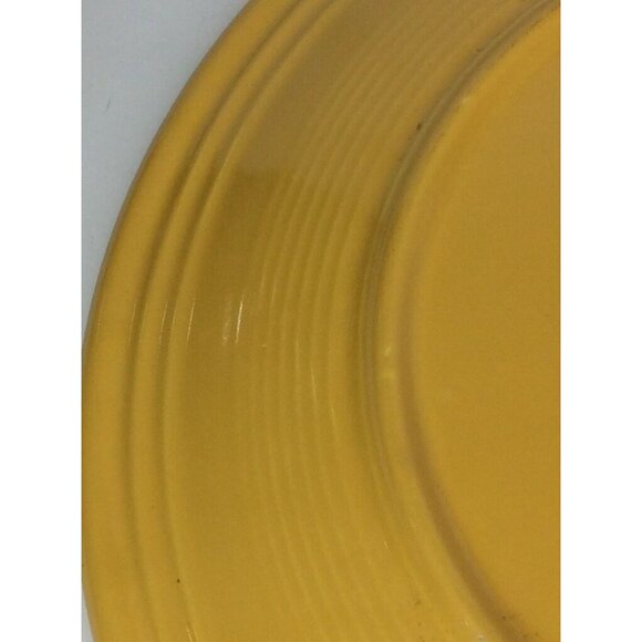 Vintage Homer Laughlin Fiesta Plate Yellow Round Cake Charger Chop 1950-60s HLO - Picture 7 of 8